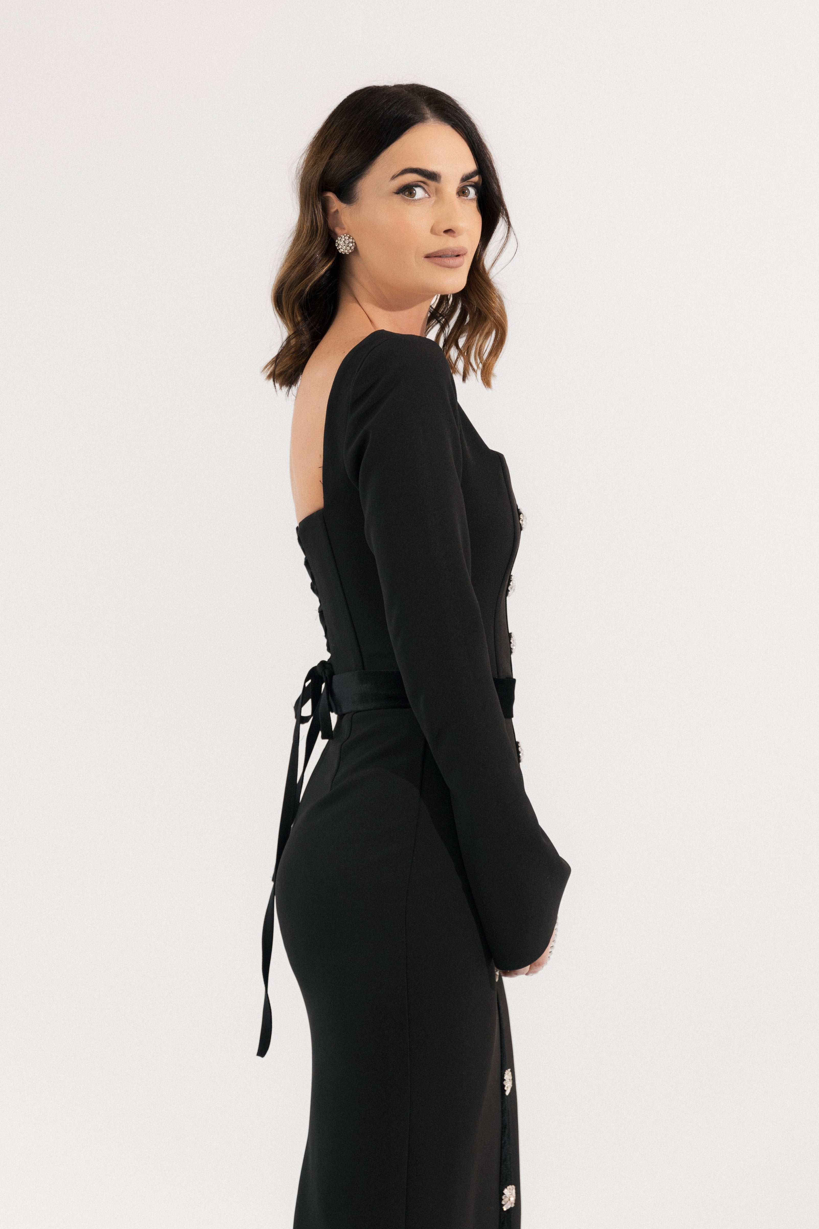 Giselle - Midi Dress- Black – Antoanelle