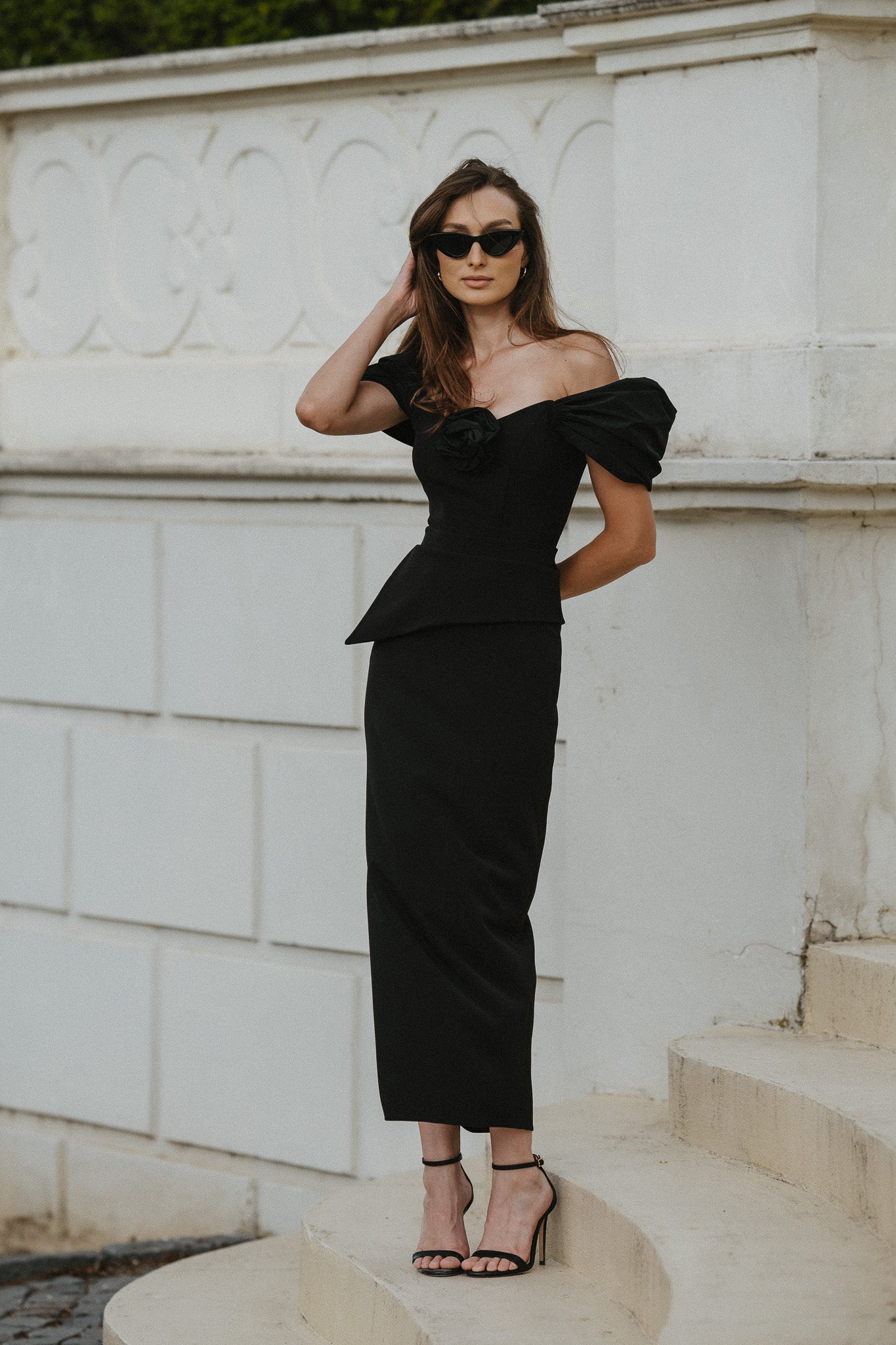 Vivienne Dress – Black Crepe