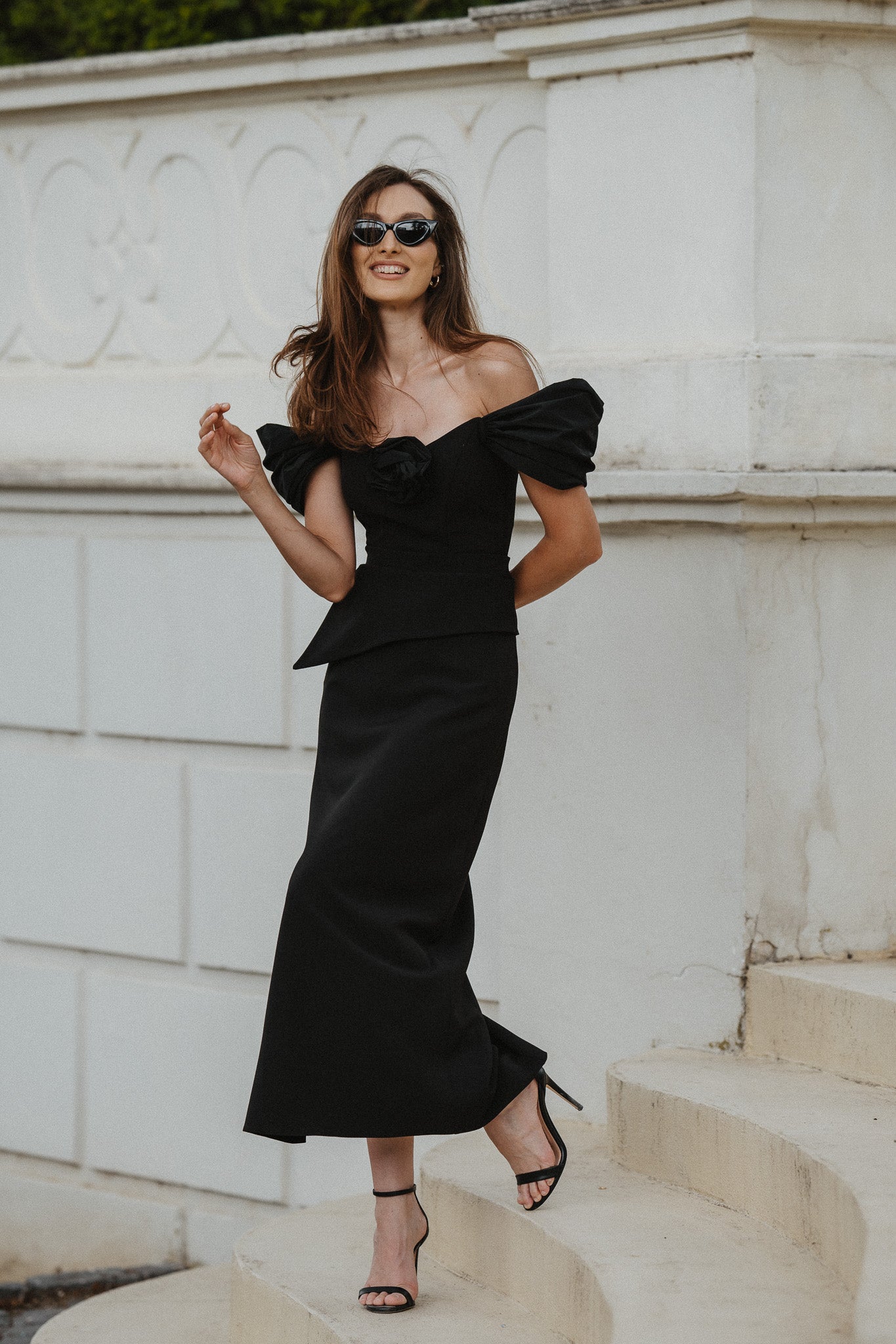 Vivienne Dress – Black Crepe