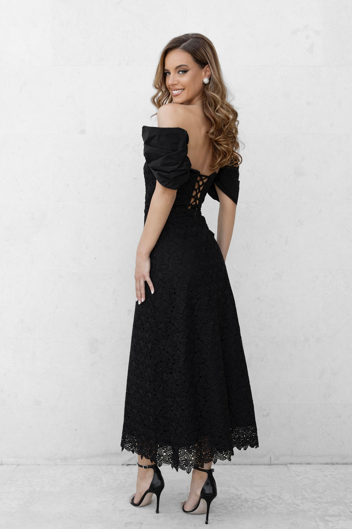 Tulia Midi Dress - Black