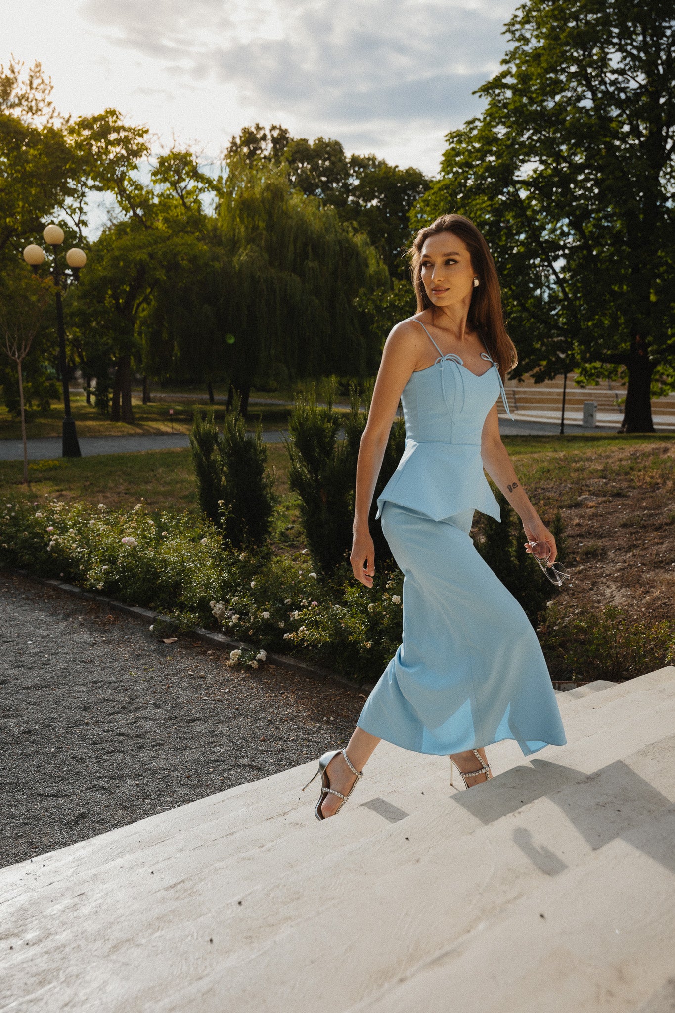 Luna Set – Powder Blue Crepe