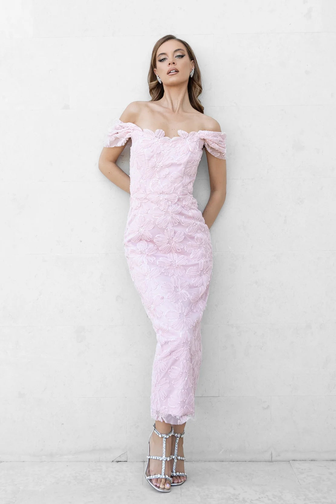 Lace Corset Dress with Fitted Skirt