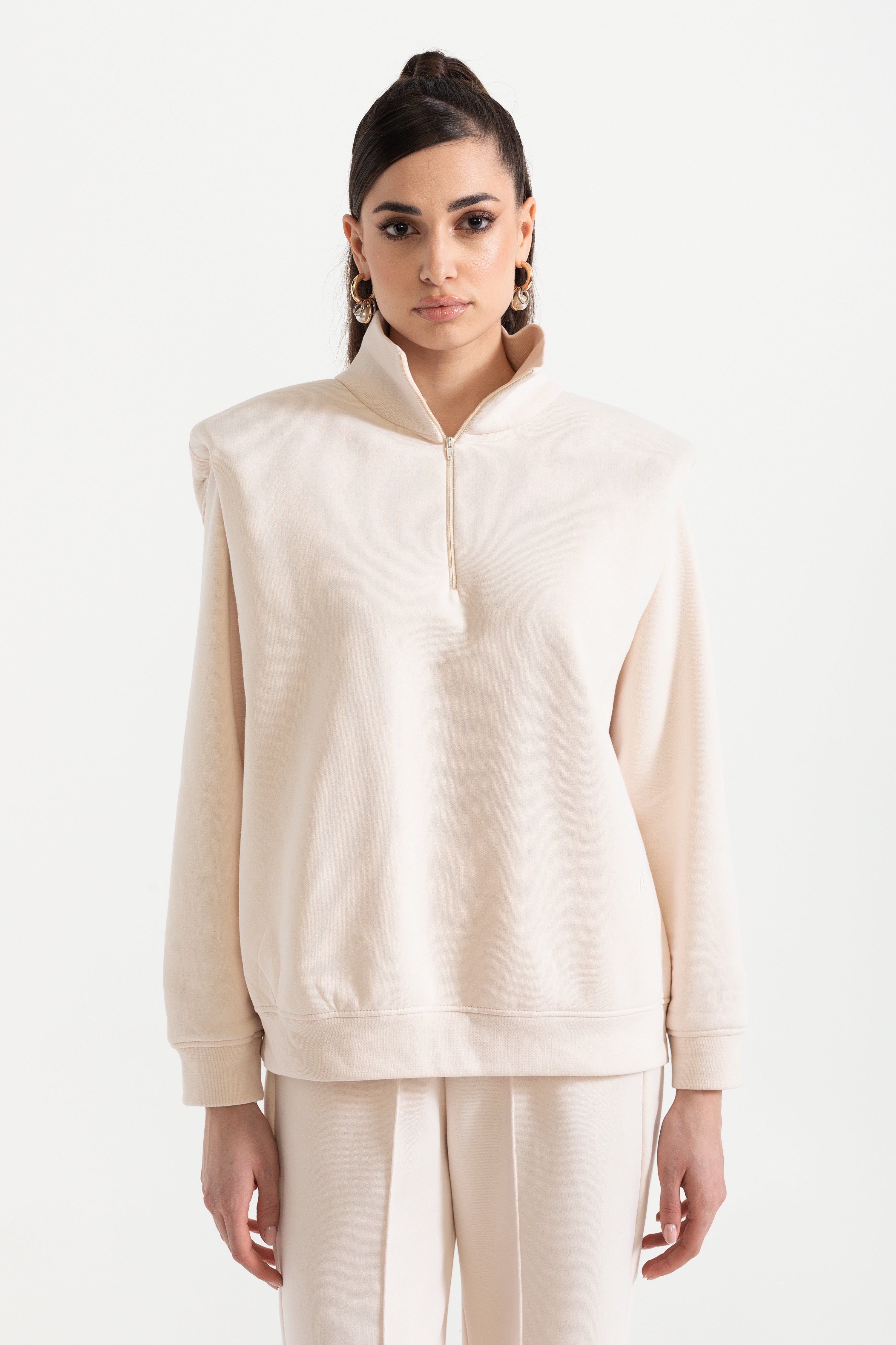 Serene- Cream Tracksuit Set