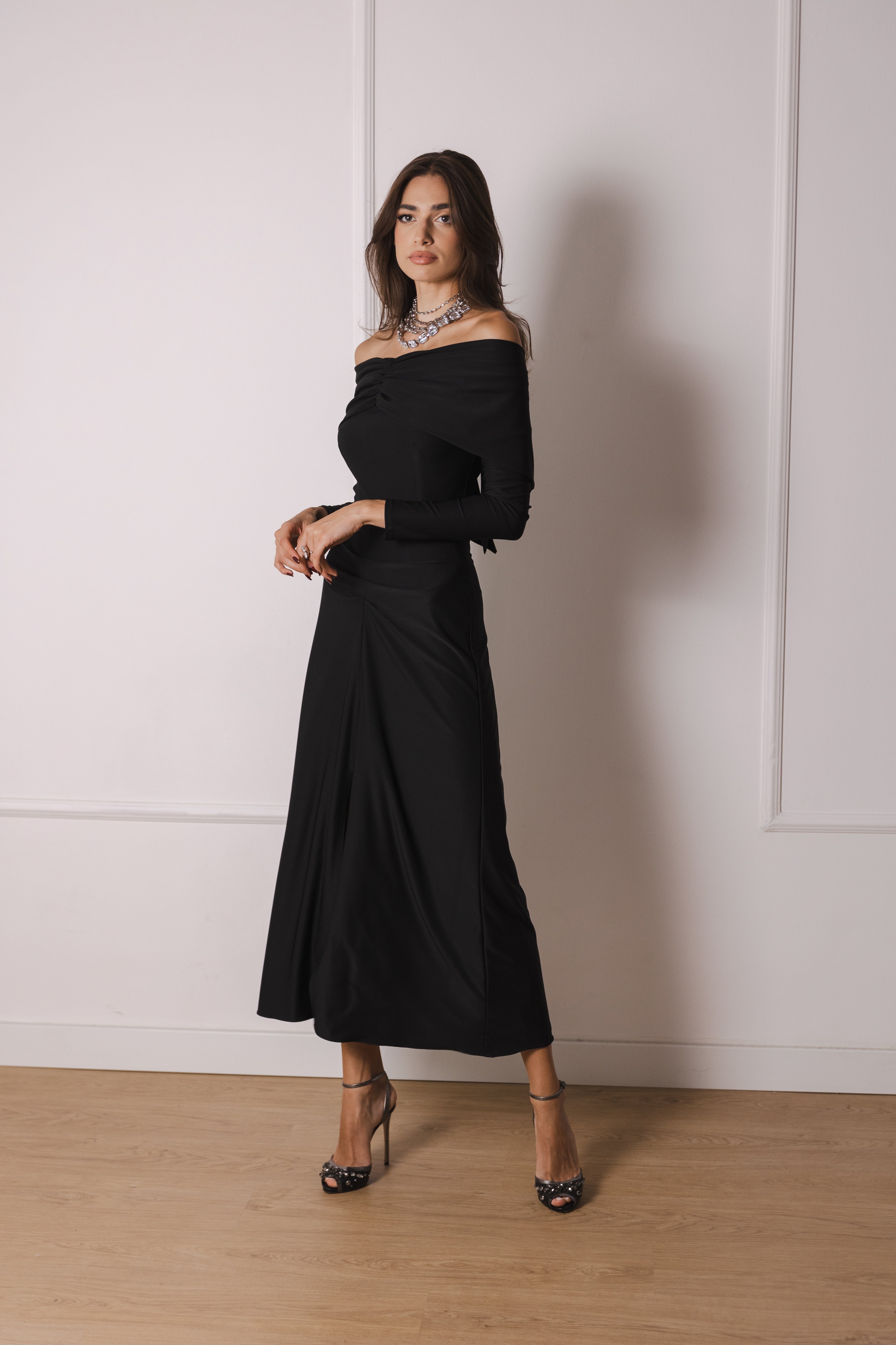 Stella - Midi Dress - Black