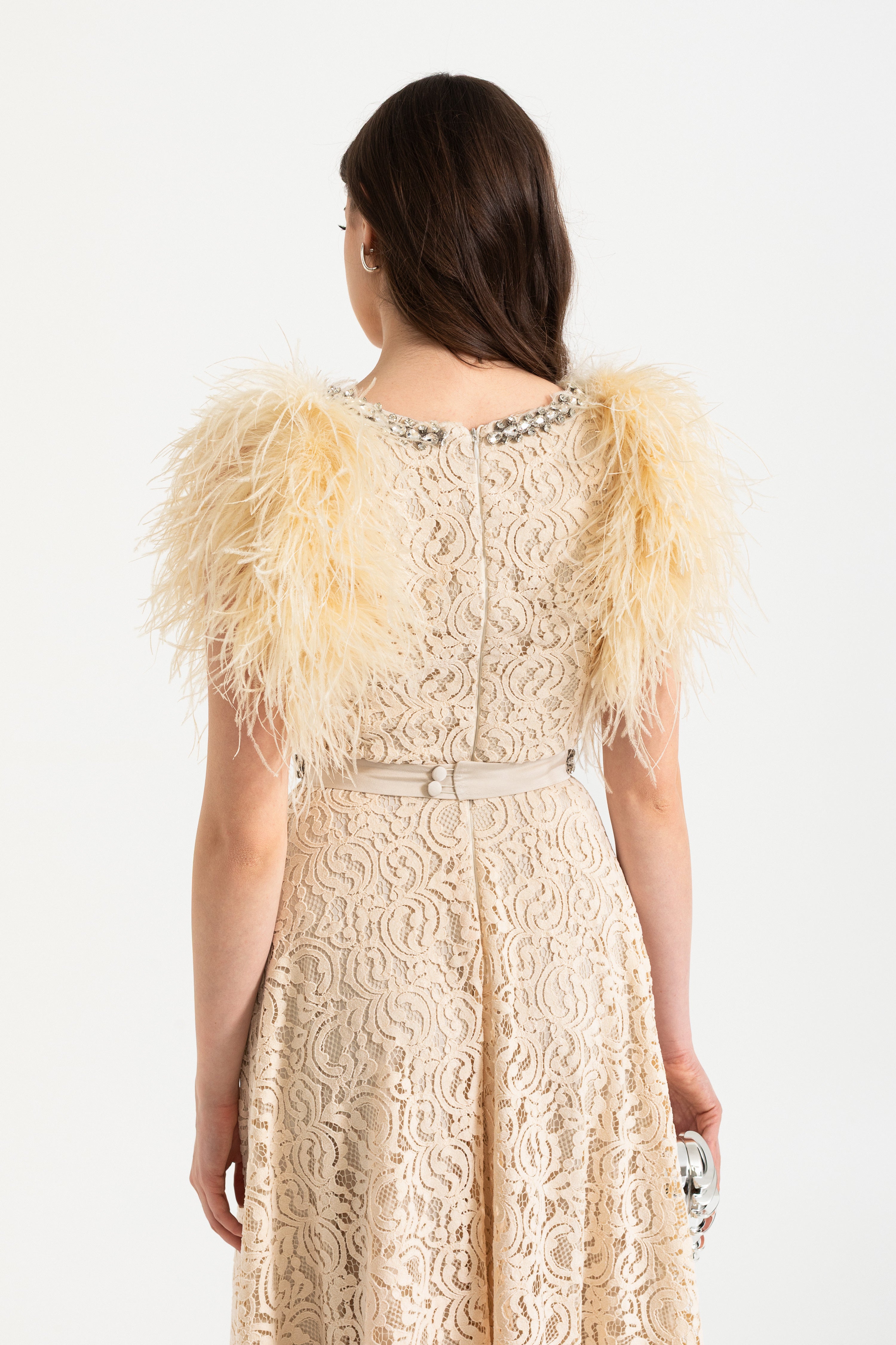 Nina Midi Dress - Beige