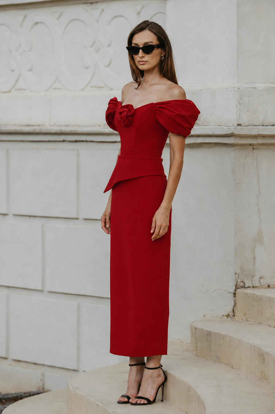 Vivienne Dress – Black Crepe
