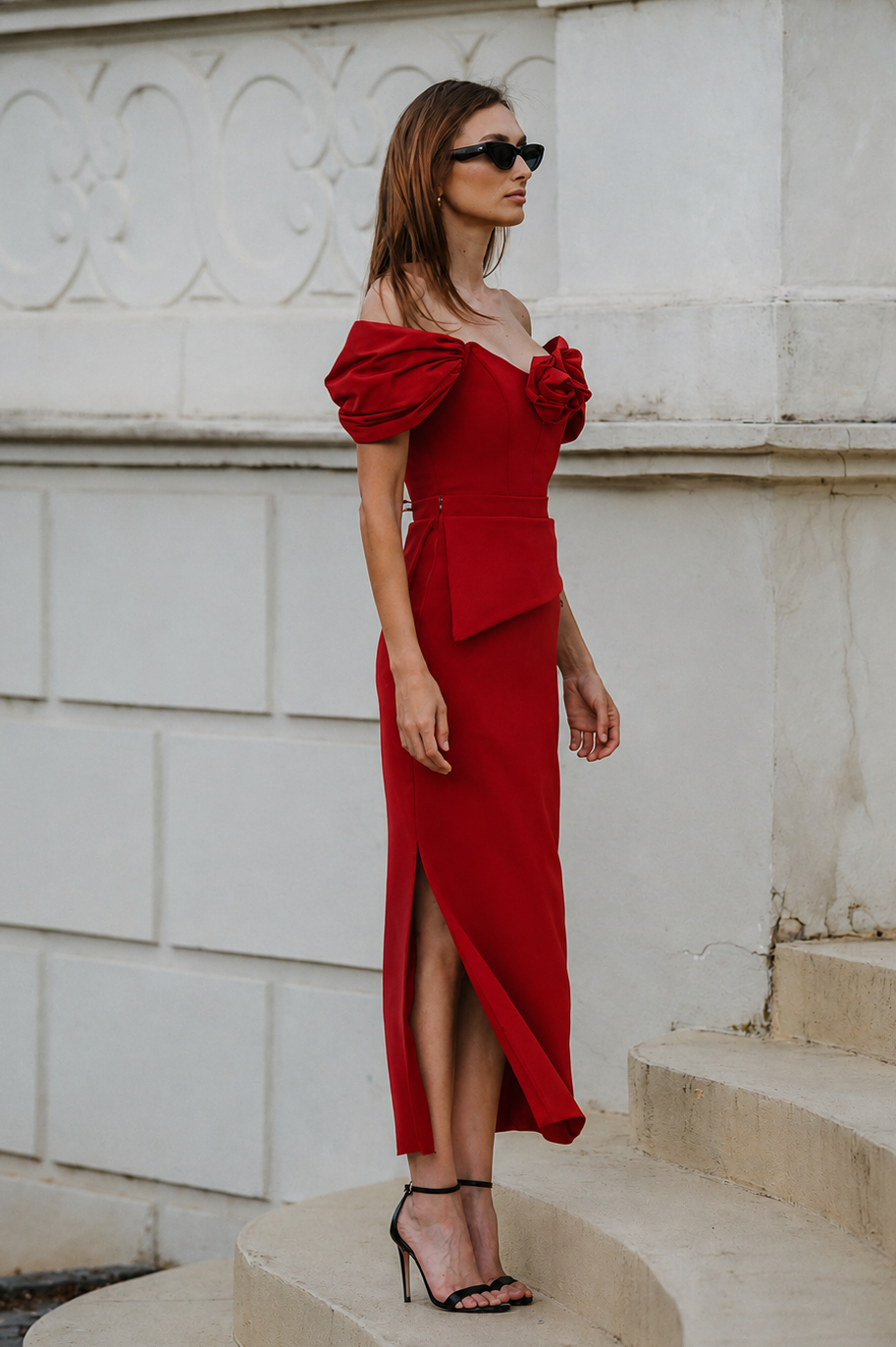 Vivienne Dress – Black Crepe