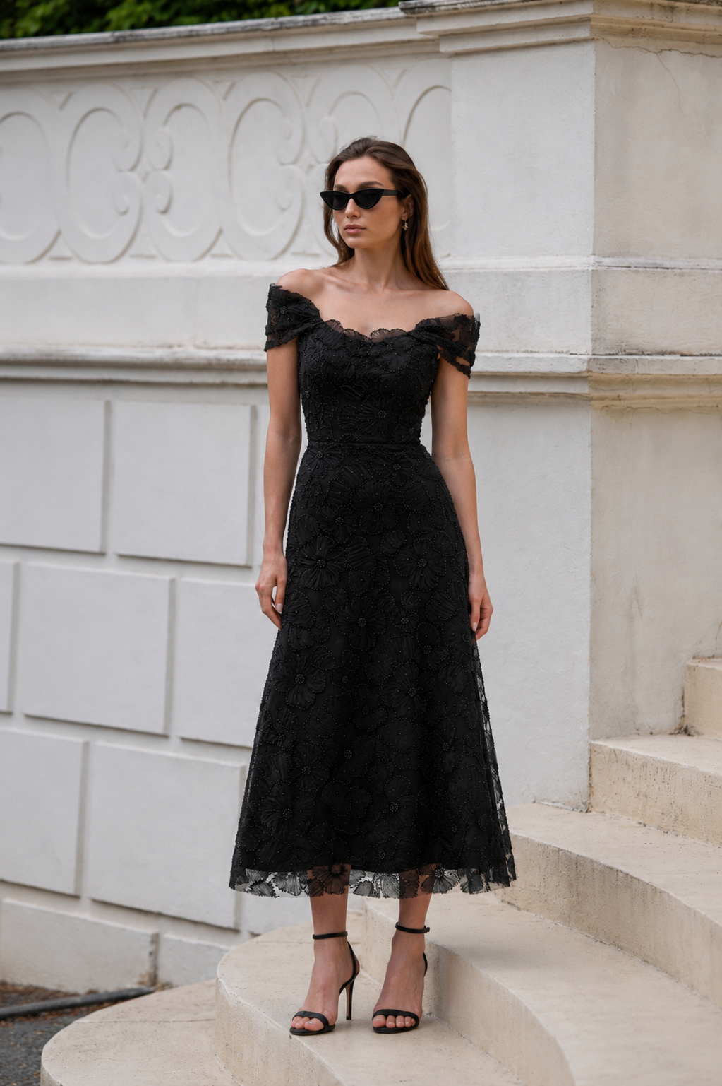 Isabel Midi Dress - Black