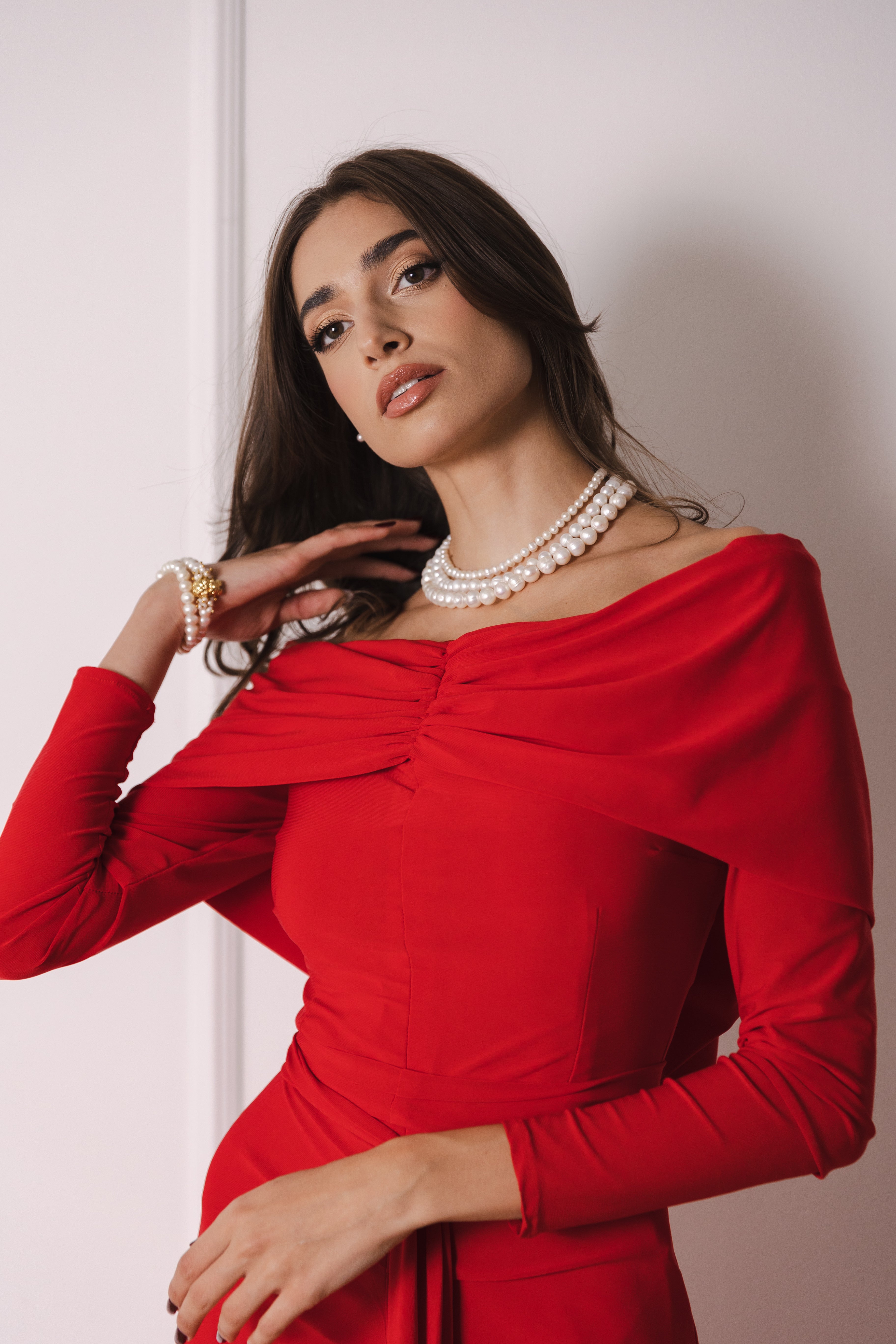 Sylvie Midi Dress - Red