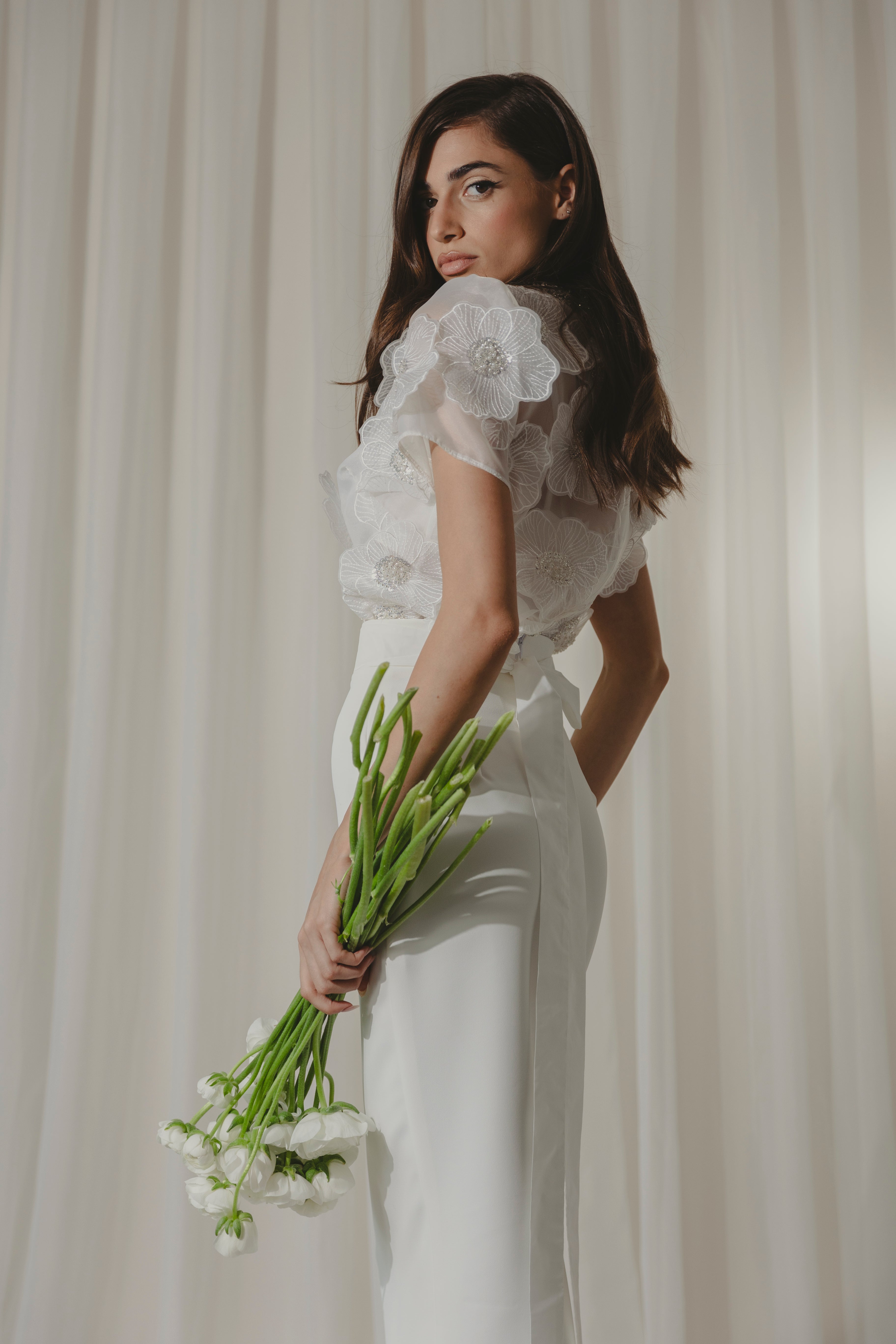 Emma Midi Dress - White