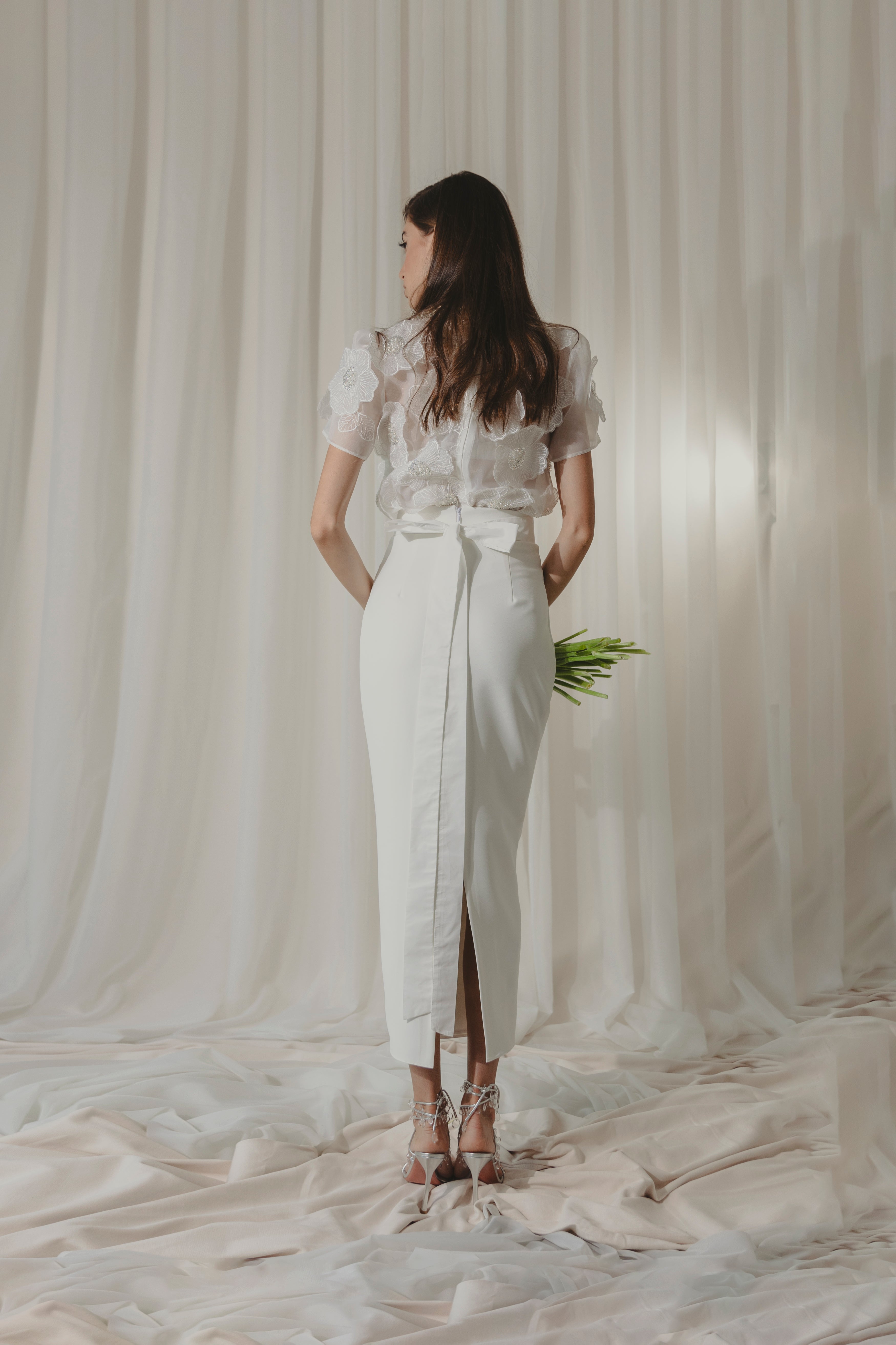 Emma Midi Dress - White