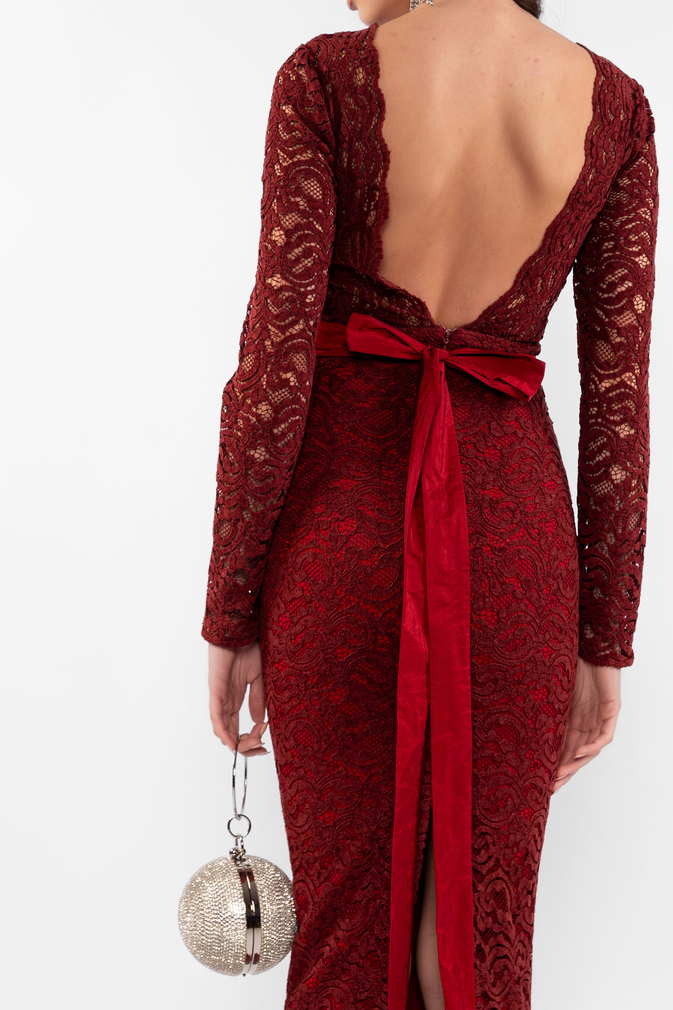 Julia Midi Dress - Burgundy