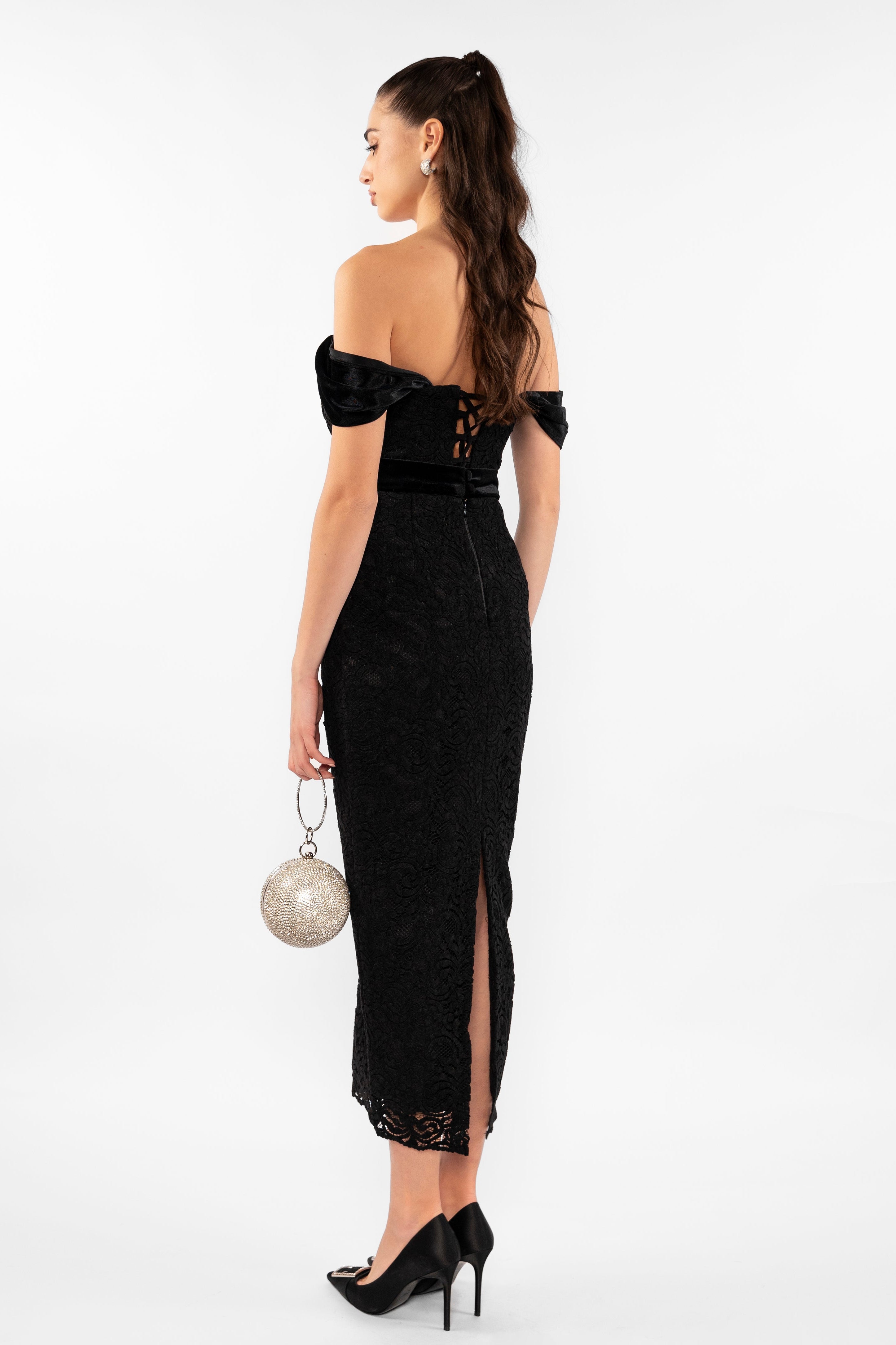 Cara Midi Dress - Black