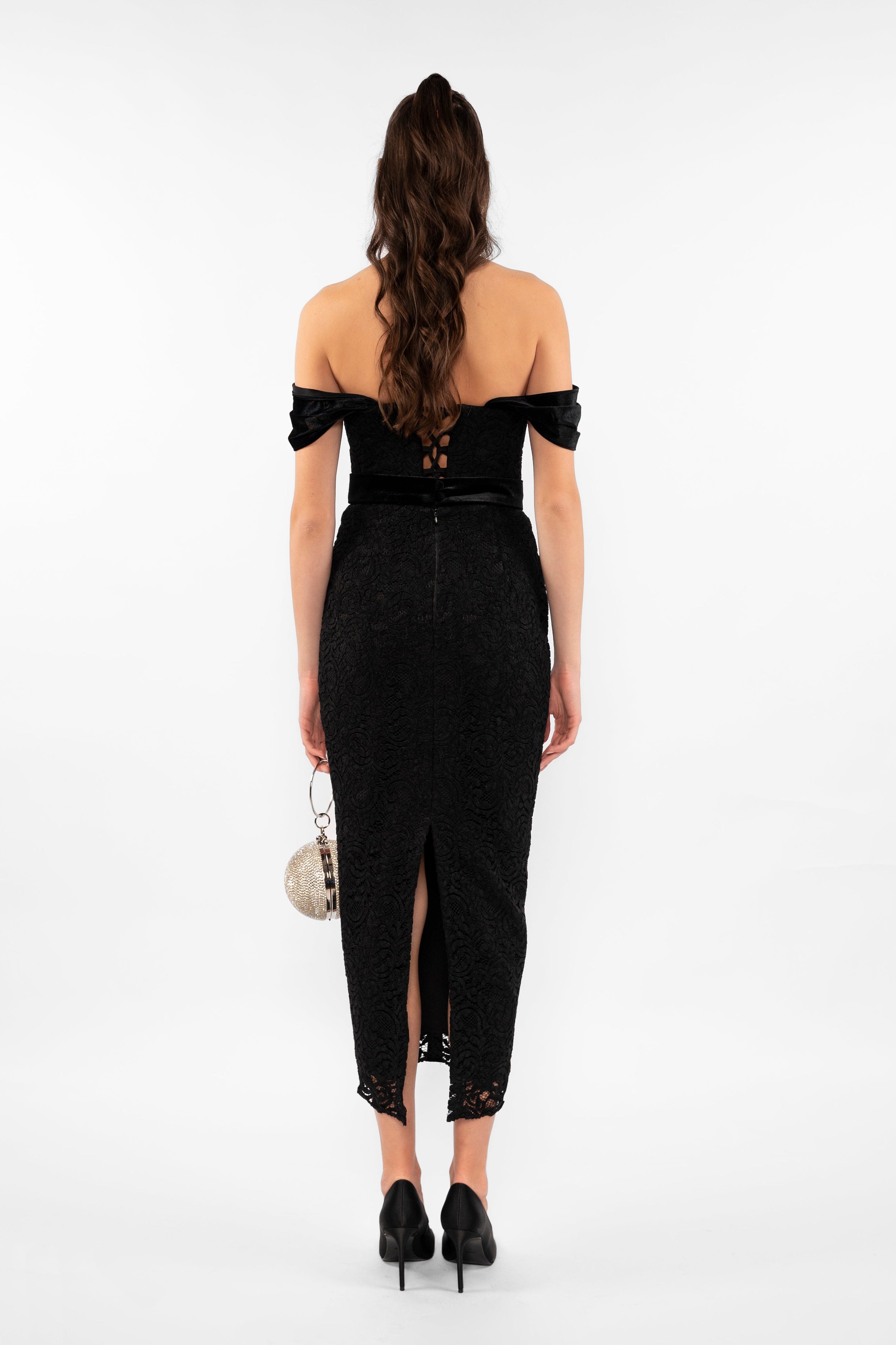 Cara Midi Dress - Black