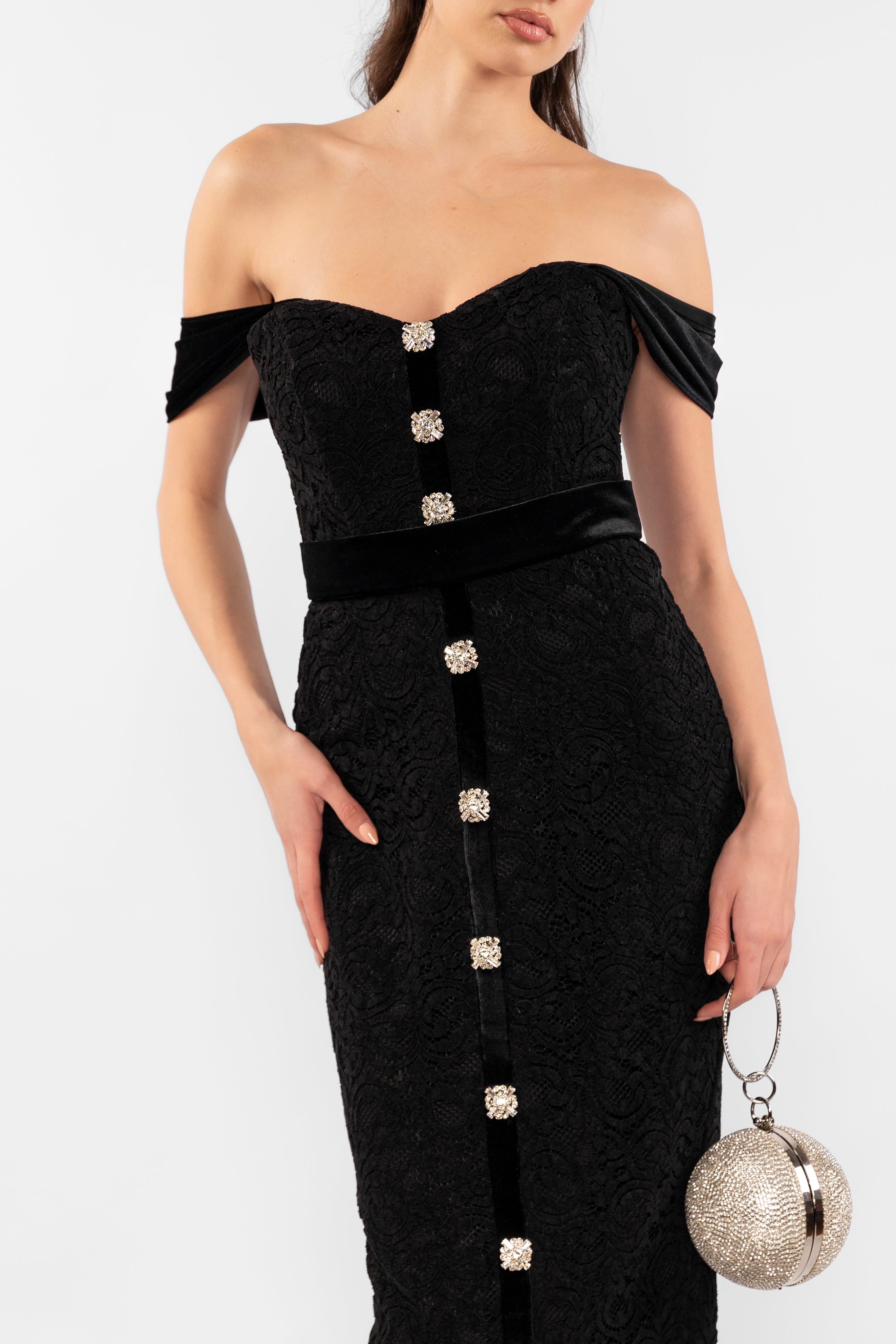 Cara Midi Dress - Black