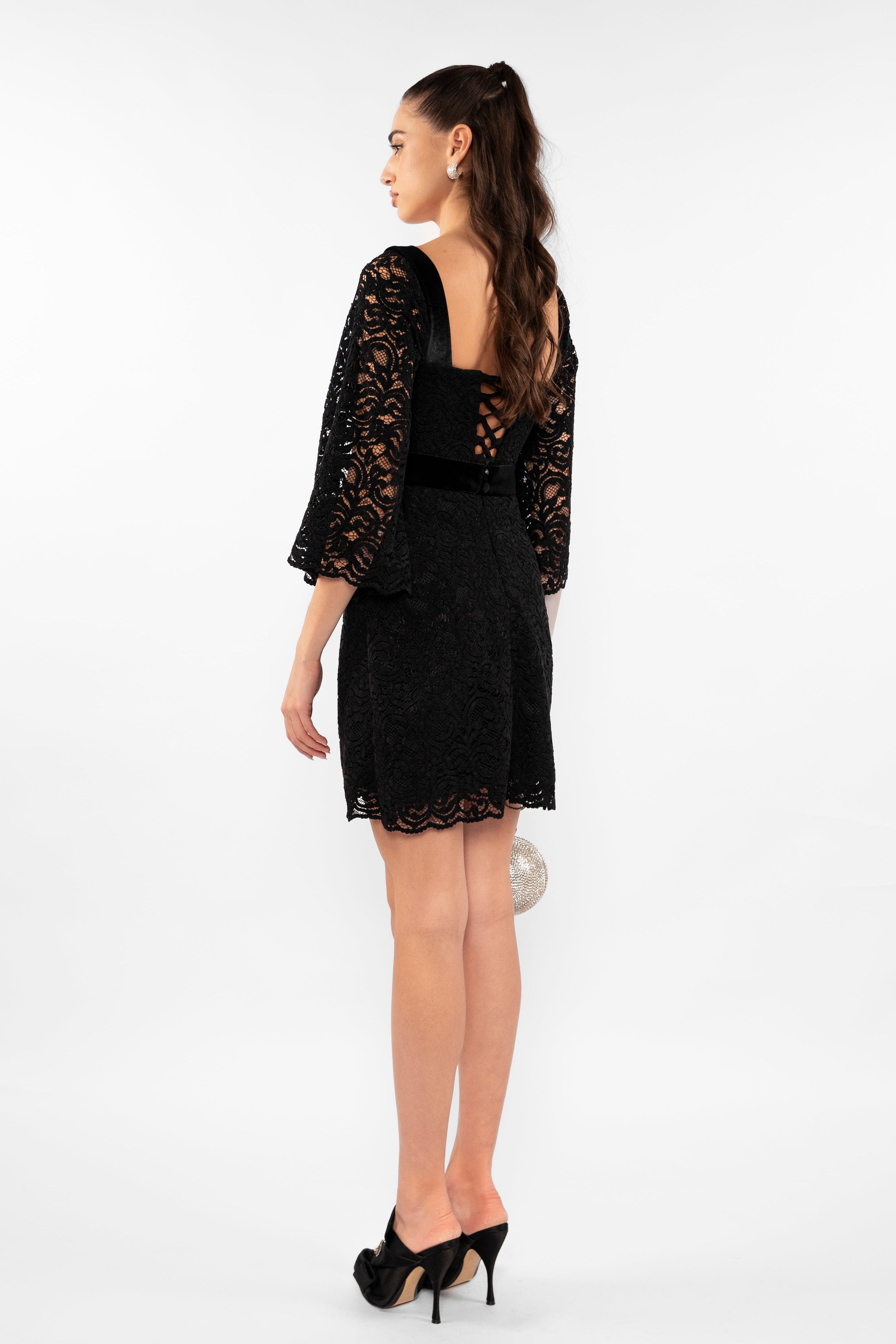 Carine Mini Dress - Black