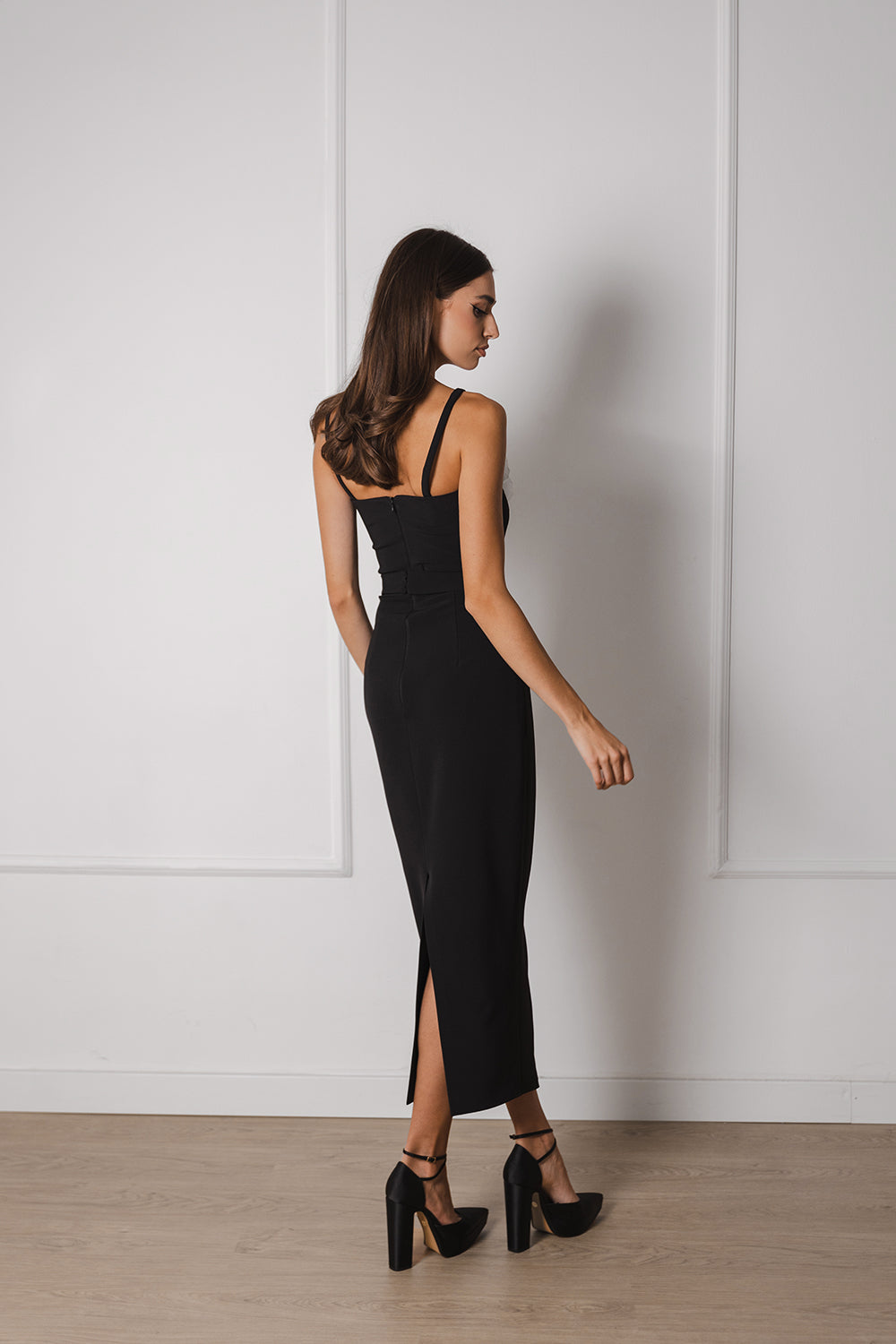 Lilly Midi Dress - Black