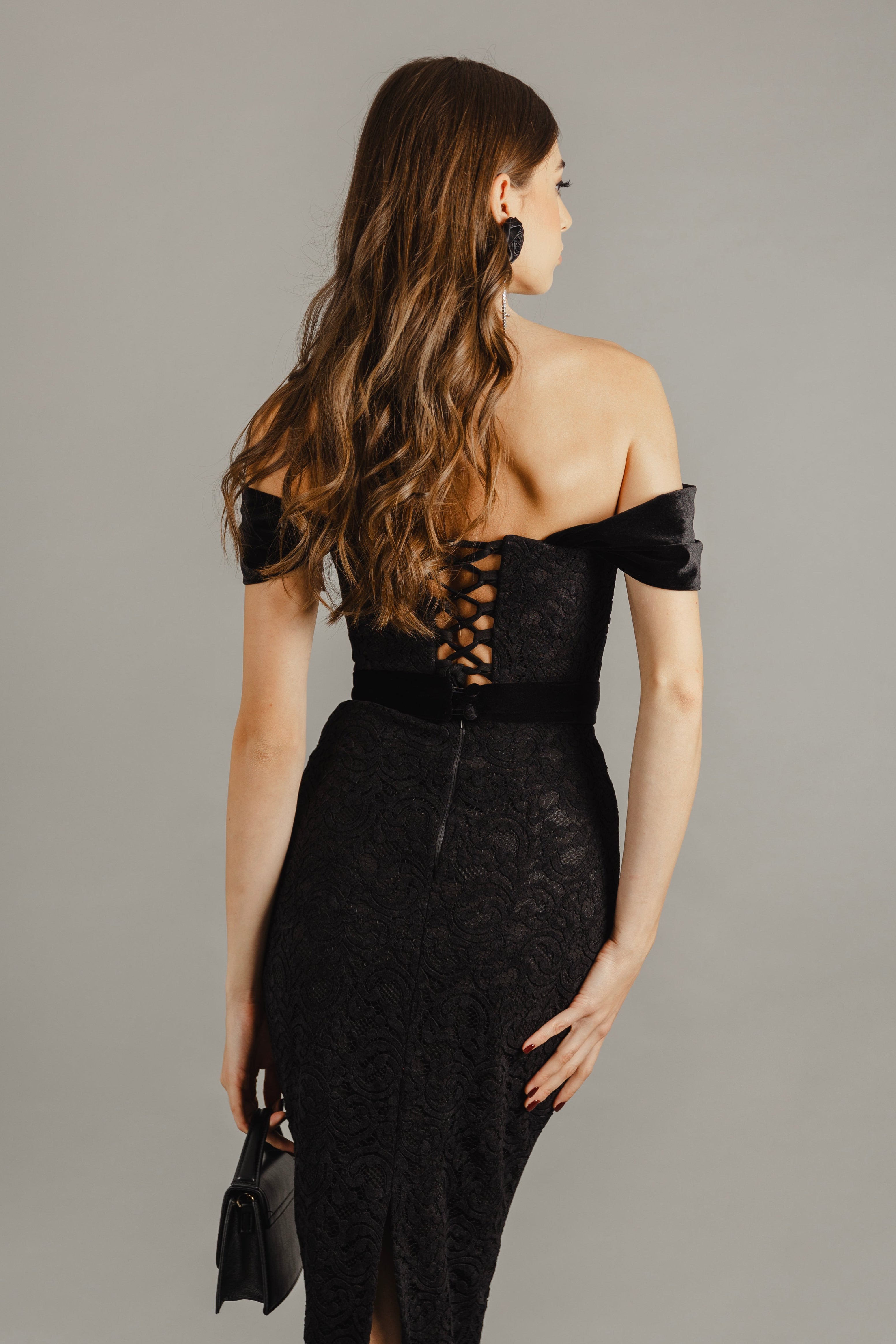 Cara Midi Dress - Black