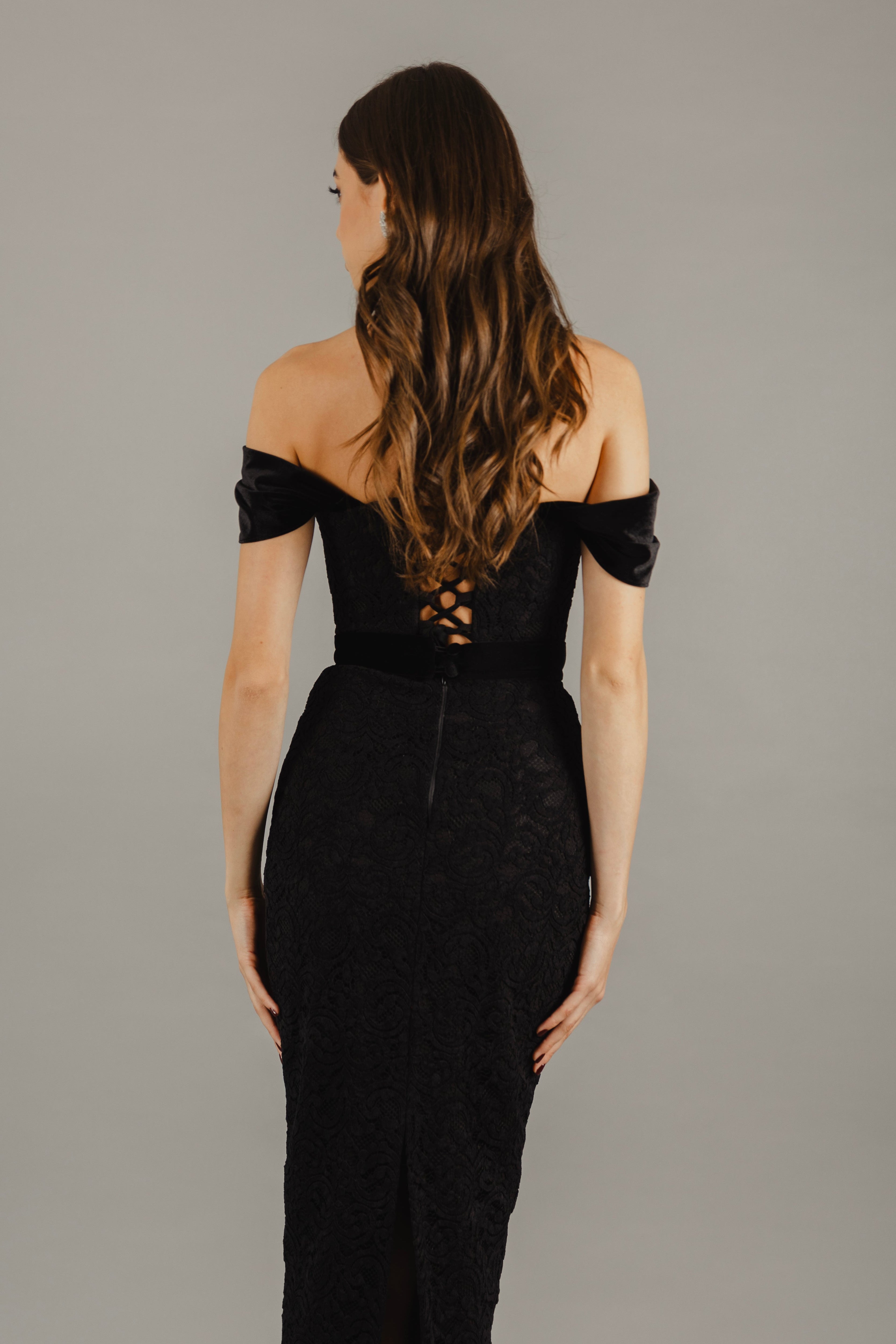 Cara Midi Dress - Black