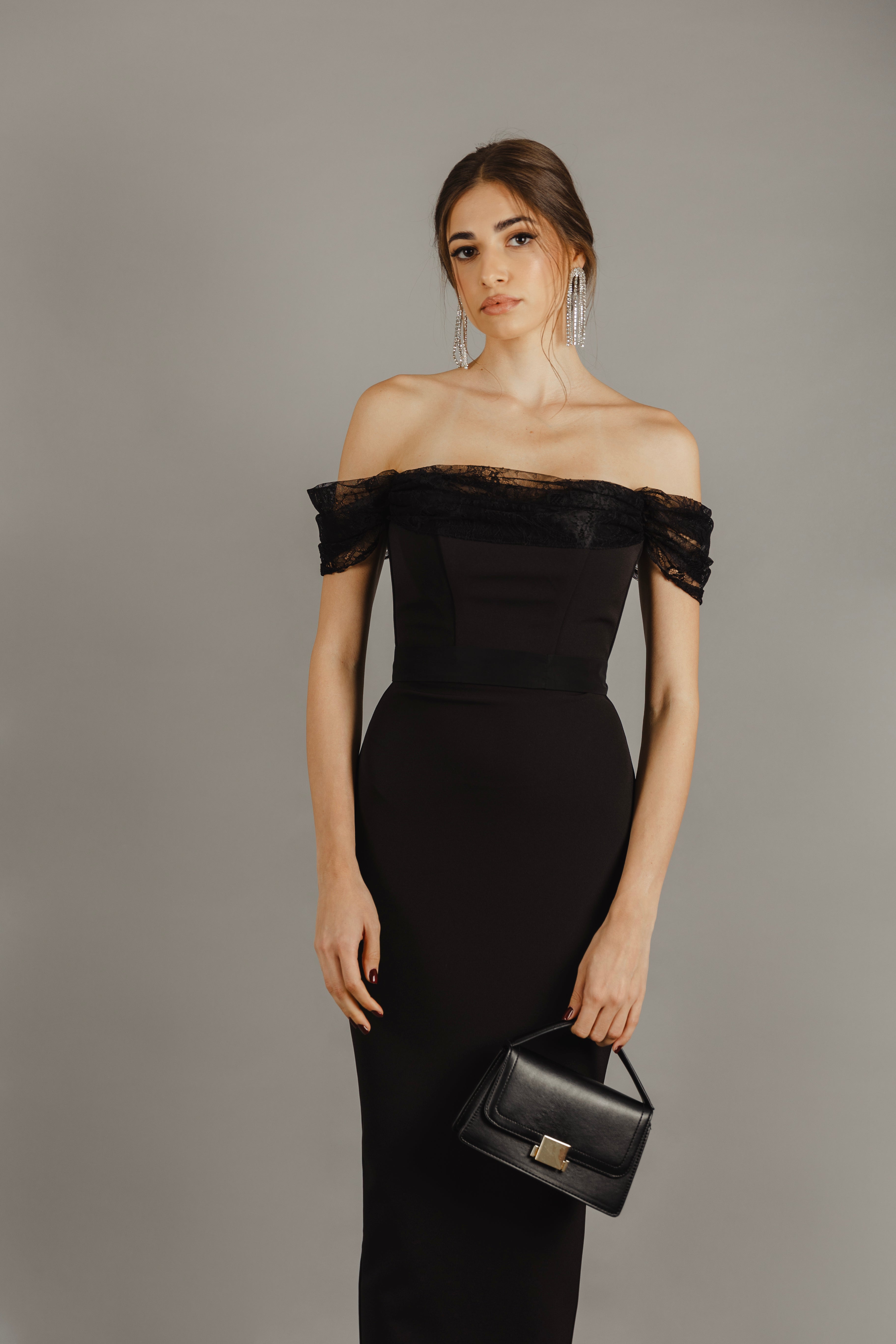 Malvina Midi Dress - Black