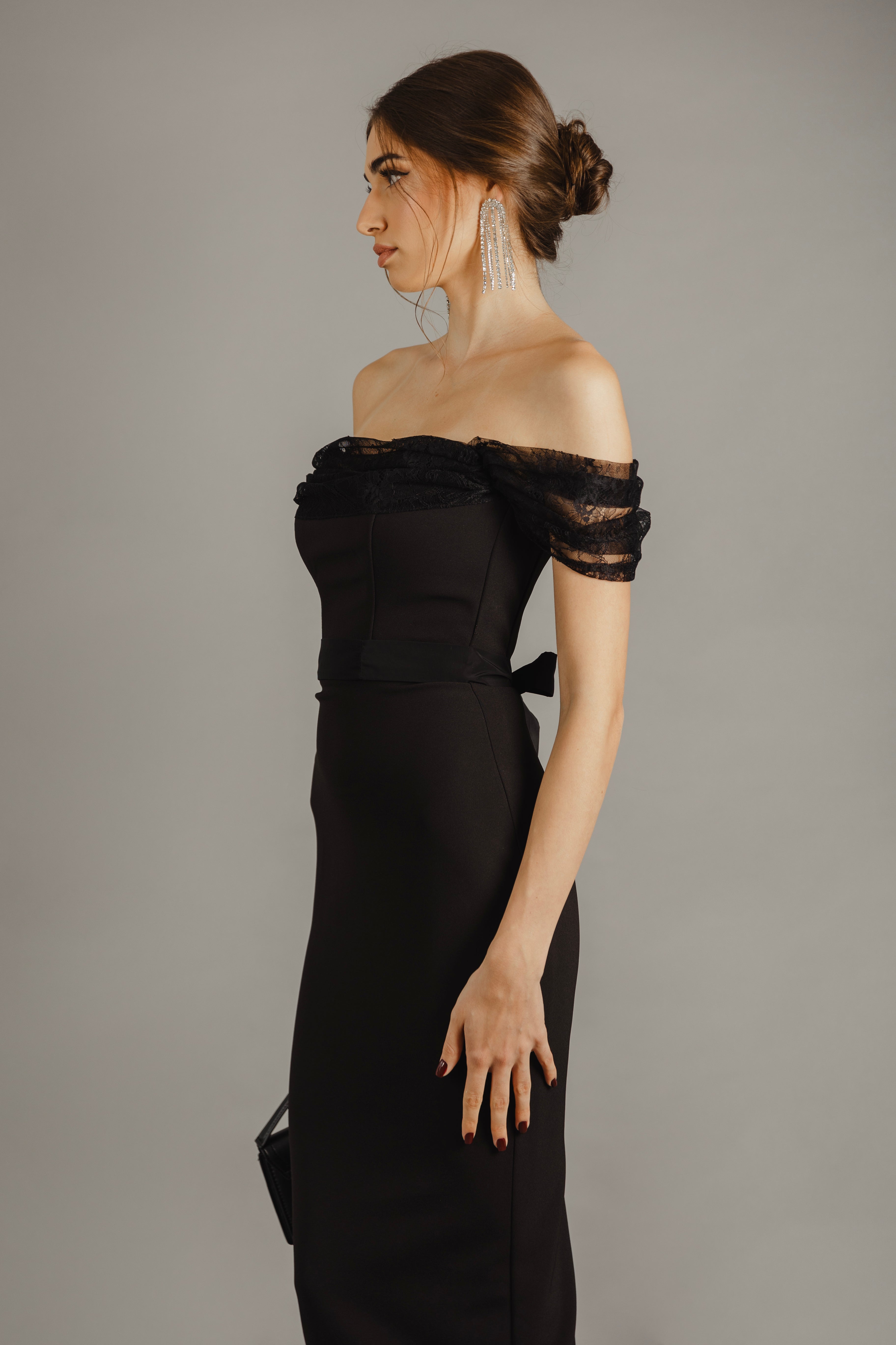 Malvina Midi Dress - Black